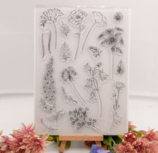 Flower Leaf Silicone Clear Stamp for Scrapbook Embossing Card Craft DIY UK