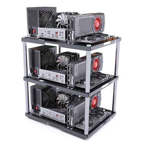 Diy open frame case - open, test