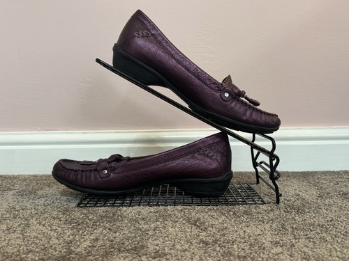 Clarks metallic purple leather - clarks,