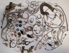White Metal Jewelry Job Lot, SOME Signed 925, UNTESTED, NOT all Silver? Broken