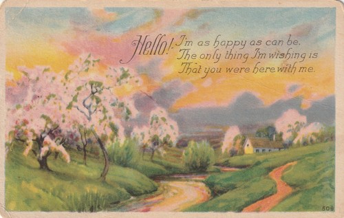 Hello verse country scene with - hello,