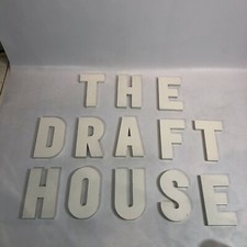THE DRAFT HOUSE Letters Signage Light Up Pub Vintage Craft Bedroom Child Metal