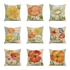 18" Poppy Floral Throw Pillow