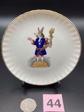 WH Goss Crested China - Bagware Tea Plate - Trusty Servant + Verse on Reverse