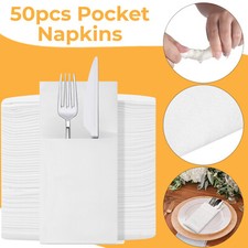 White Plain Paper Napkin Linen