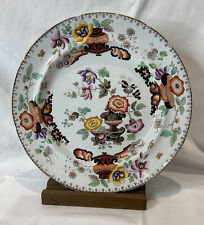 ANTIQUE SAXON CHINA 10” PLATE IRONSTONE POTTERY CAREY ANCHOR WORKS CERAMIC 1835