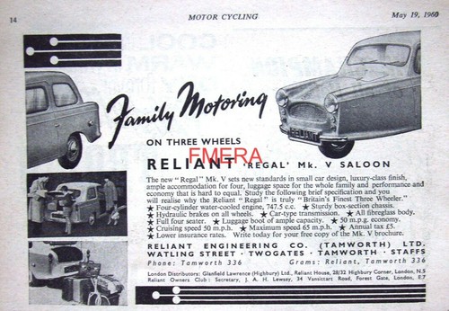 Reliant 3 wheeler motor - reliant, 3-wheeler