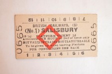 Railway Platform Ticket BR (S) Salisbury (No.1)