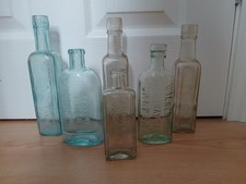Selection of 6 old bottles inc  Walker and Homfrays. Syrup of Hypophosphites.  