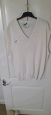 Emsmorn Men's White Sleeveless Bowls Cricket  Jumper 48" Chest Never Worn