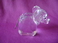 SWAROVSKI CRYSTAL ORNAMENT LARGE ELEPHANT with silver tail 176g OLD LOGO