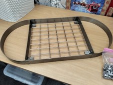 Jean Patrique Stainless Steel Pan Hanger Pot Rack hangs on chains from ceiling 