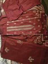 Unstitched 3 piece Cotton Salwar Kameez Women's