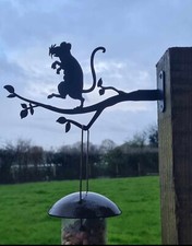 Rat Birdfeeder Hanger Holder Station | Garden Art Ornament | Fixings Included