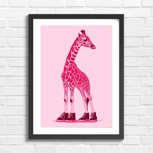 Fashionable giraffe wearing - fashionable,