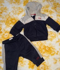 Grey And Navy Boys Hugo Boss