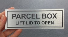 Parcel box sign - sign, to