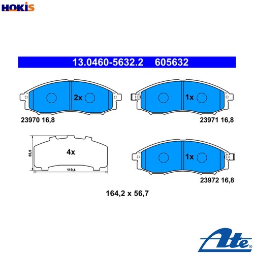 Brake pad set disc - set,