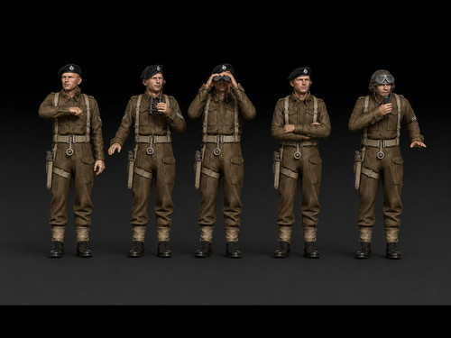 Ww2 british tank - crew, x6