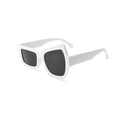 White wonky sunglasses novelty - white,