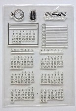 13 Clear Acrylic CALENDAR Stamps Journaling Smash Book Diary 16.0cm x 11.0cm