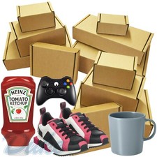 Brown Die Cut Folding Lid Postal Cardboard Boxes Small Parcel Shipping Cartons