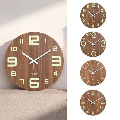 Round luminous wall clock - 12",