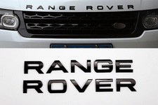 NEW Gloss Black For Range Rover Badge FULL SET Front & Rear & Stencil