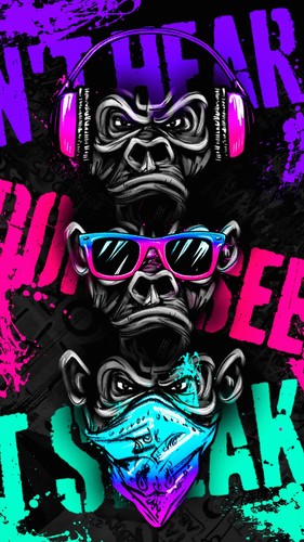 Wise monkey animal - monkey's,
