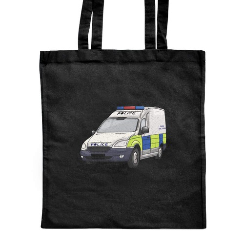 Police dog van shopping - dog, tote