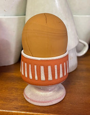 Studio Pottery Egg Cup, Wellhouse Pottery Paignton Devon, Terracotta