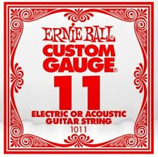ERNIE BALL CUSTOM GAUGE 11 PLAIN STEEL ACOUSTIC & ELECTRIC GUITAR SINGLE STRING