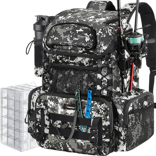 Fishing tackle backpack with - tackle,