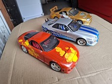 3 X Fast And Furious 1:18 Diecast R34 Skyline Toyota Supra Mazda RX-7