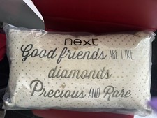 Next BN In  Wrapper Cushion Good Friends Are Like Diamonds Precious & Rare