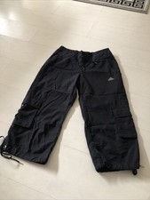 ladies black adidas Crop Trousers Shorts Sz 8 Holudays Gym Vintage 2007 