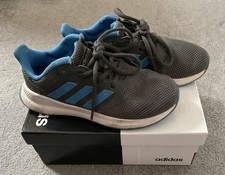 Boys Adidas Runfalcon Trainers Grey & Blue Childrens infant Size 12 footwear 