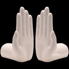 White Praying Hands Bookends