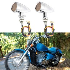 Chrome Motorcycle LED Turn Signals Lights For Honda Shadow 750 1100 ACE Spirit