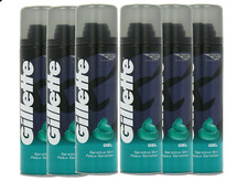 Gillette Classic Sensitive Skin Shaving Gel Lightly Fragranced 200ml / Pack Of 6
