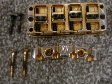 Warwick bass guitar 4-string bridge & tailpiece gold used
