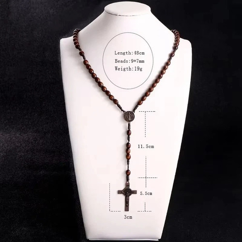 Wooden rosary cross - wooden,