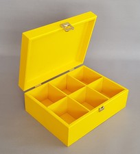 Yellow Wooden Box Tea Bags 6