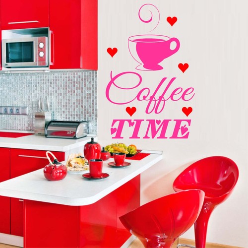 Coffee time with cup - and, red