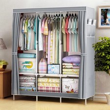 Large Fabric Canvas Wardrobe