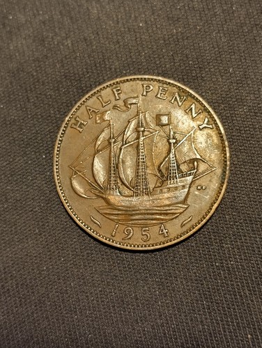 British half penny queen - british,