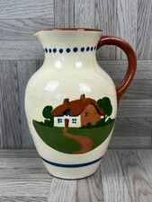 Jug - Dartmouth Pottery - Devon - Motto - Time & Tide Wait For No Man - House