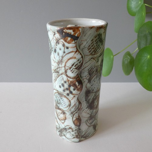 Art studio pottery vase - pottery,
