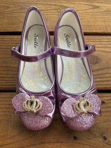 Stelle purple glitter low heel - low,