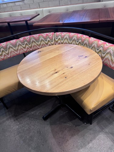 White oak restaurant tables - white,